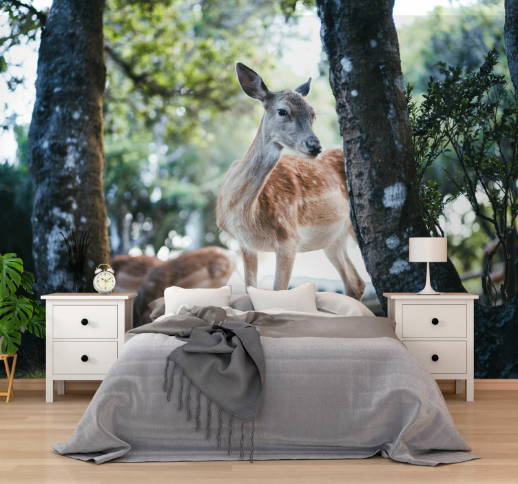 Wild Deer nature wall mural - TenStickers
