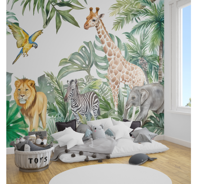Wildlife animal wall mural - TenStickers