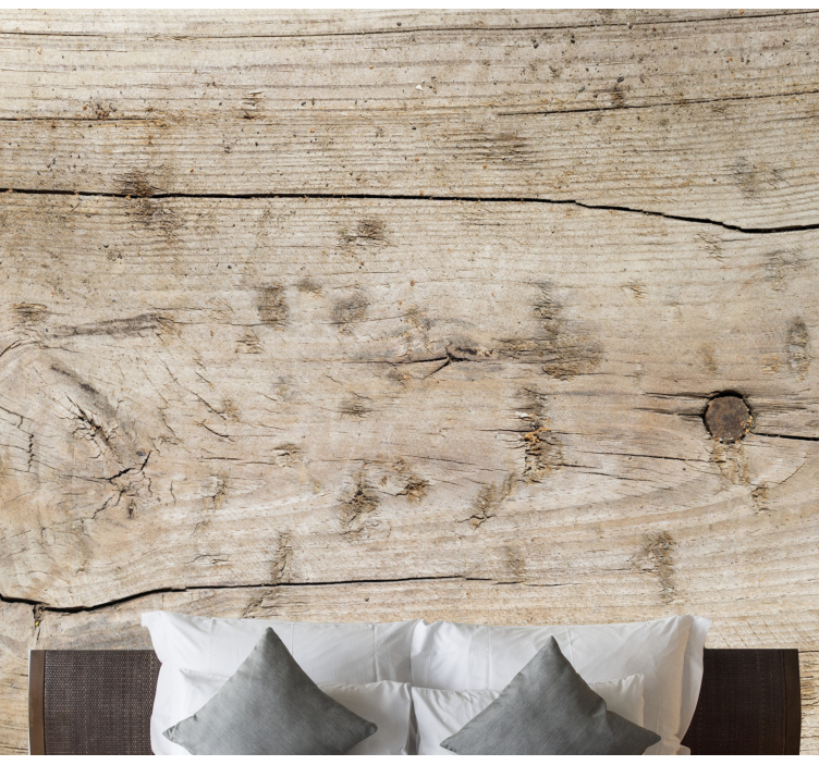 Wood effect wall mural textured wooden surface - TenStickers