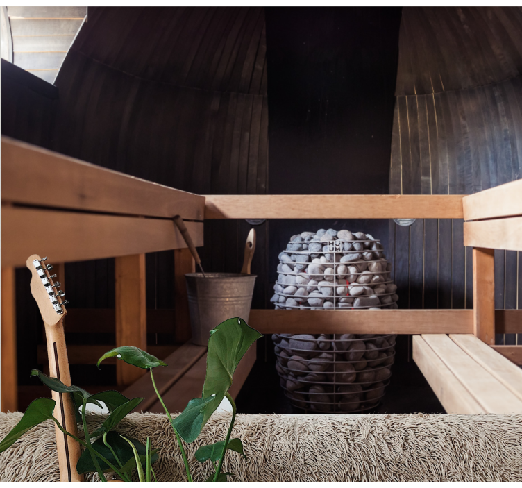Zen wall mural for a calming sauna experience - TenStickers