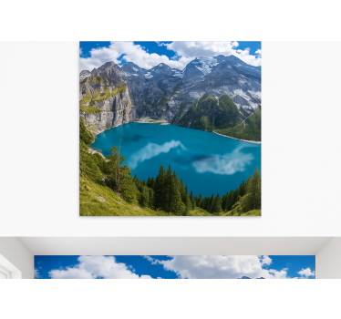 Golden Sunset Mountains mountain wall mural - TenStickers