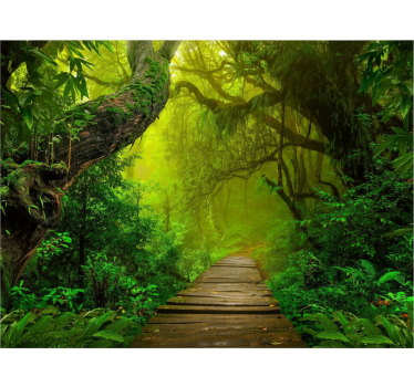 Forest wall mural mystic forest path - TenStickers