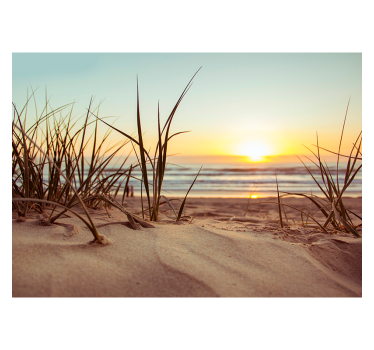 Sunset and beach landscape wall mural - TenStickers