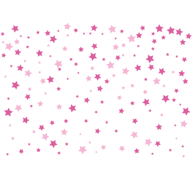 Pink falling stars Nursery Wall Mural - TenStickers