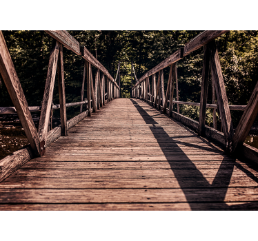 Old bridge 3d mural wallpaper - TenStickers
