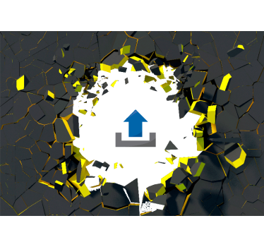 Broken wall 3d with own photo custom murals - TenStickers