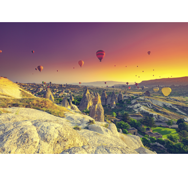 Hot air balloons flying over cappadocia Children Wall Murals - TenStickers