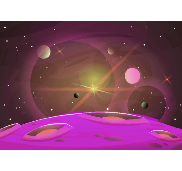 Futurist views to the space 3d mural wallpaper - TenStickers