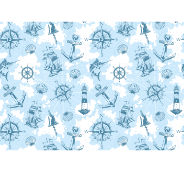 Landscape wall mural marine adventure theme - TenStickers