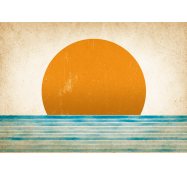 Landscape wall mural sunset over water - TenStickers
