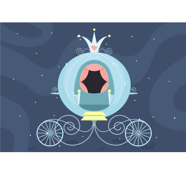 Fairy Tale Carriage kids wall mural - TenStickers