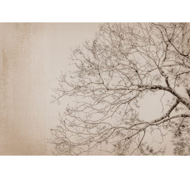 Tree mural beautiful branching silhouette - TenStickers
