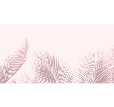 Tree mural palm leaf silhouettes - TenStickers