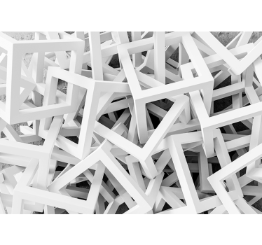 Geometric Abstract 3D Effect 3d mural wallpaper - TenStickers