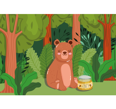 Kids wall mural cute bear art - TenStickers