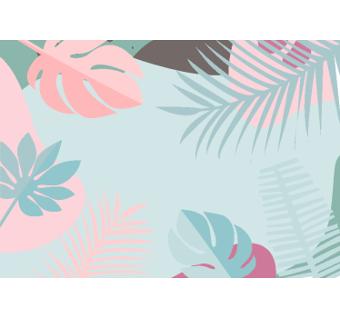Green Abstract Tropical Leaf nature murals - TenStickers