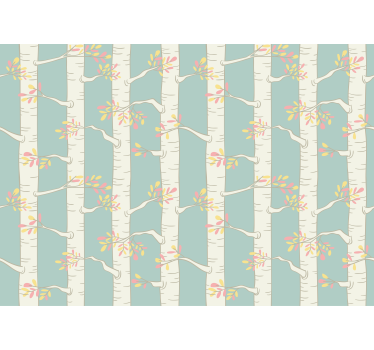 Tree mural birch tree design - TenStickers