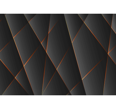 Black geometric effect 3d mural wallpaper - TenStickers