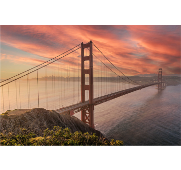 Golden gate bridge Office mural wall - TenStickers