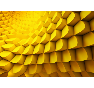 futuristic geometry 3D wall mural - TenStickers