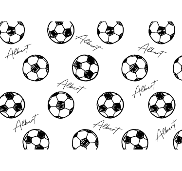 football with name Kids wall murals - TenStickers
