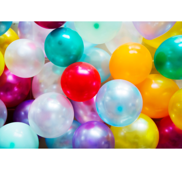 Vibrant Balloon Mosaic kids wall mural - TenStickers