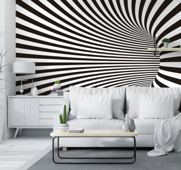 3D Tunnel Mural Wallpaper - TenStickers