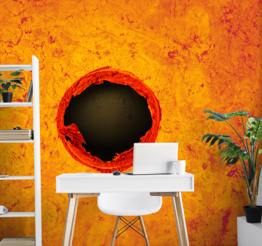 3d wall mural broken wall effect - TenStickers
