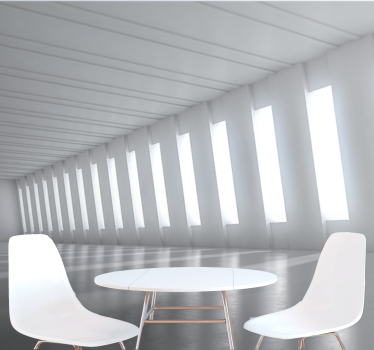 3d wall mural minimalist bright space - TenStickers