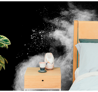 3d wall mural smoke cloud design - TenStickers