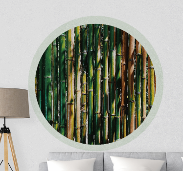 3d wall mural verdant bamboo grove - TenStickers