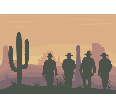 Wild west landscape wall mural - TenStickers