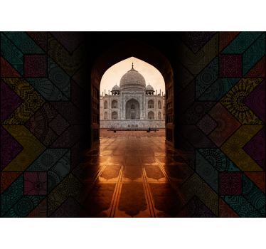 Paisley mosaic 3D Mural Wallpaper - TenStickers