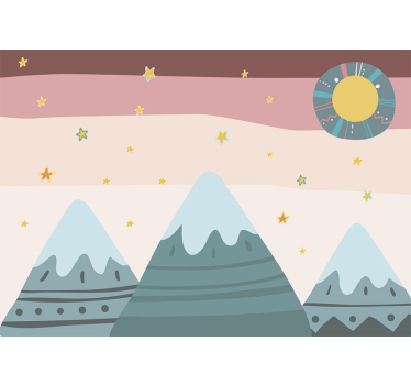 Happy Mountains Children´s Wall Murals - TenStickers