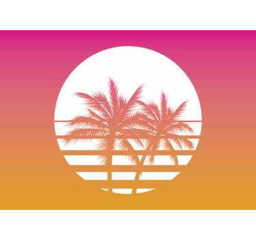 Sunset Vintage Landscape landscape wall murals - TenStickers
