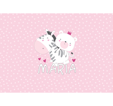 Kids wall mural adorable animal pals - TenStickers