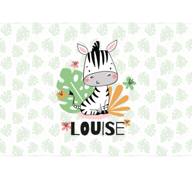 beautiful zebra for kids custom murals - TenStickers
