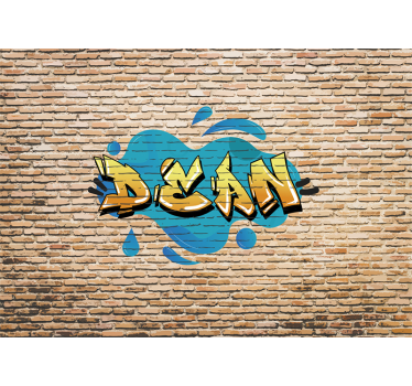 Customized brick with name custom murals - TenStickers