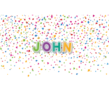 Nursery wall mural colorful confetti letters - TenStickers