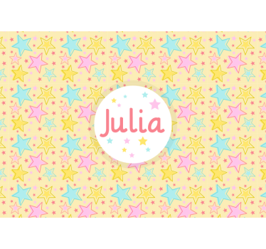 Personalized Starry Design kids wall mural - TenStickers