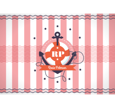 Kids wall mural personalized nautical theme - TenStickers