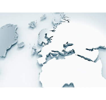 World map wall mural extensive global map - TenStickers