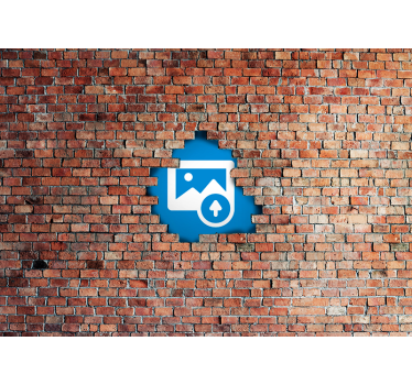 Broken Brick View 3D wall mural - TenStickers