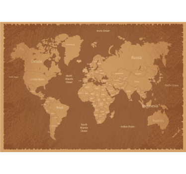 Global Cartography Map world map wall mural - TenStickers