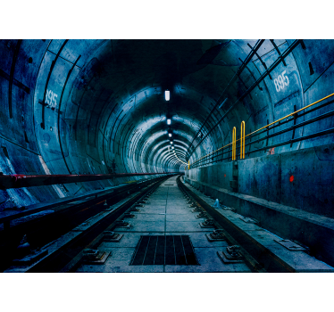 Underground Tunnel Perspective 3D wall mural - TenStickers
