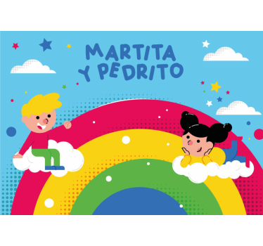 Childhood Friends Playing kids wall mural - TenStickers