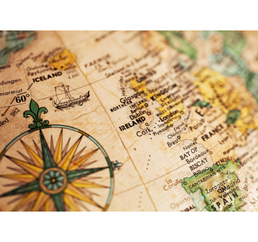 Ireland Map Wall Murals for Bedrooms - TenStickers