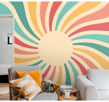 70's sunset pop vintage mural - TenStickers