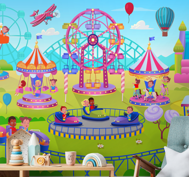 Amusement park attractions Bathroom Wall Murals - TenStickers