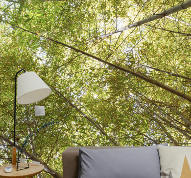 Bamboo wall mural bamboo canopy view - TenStickers